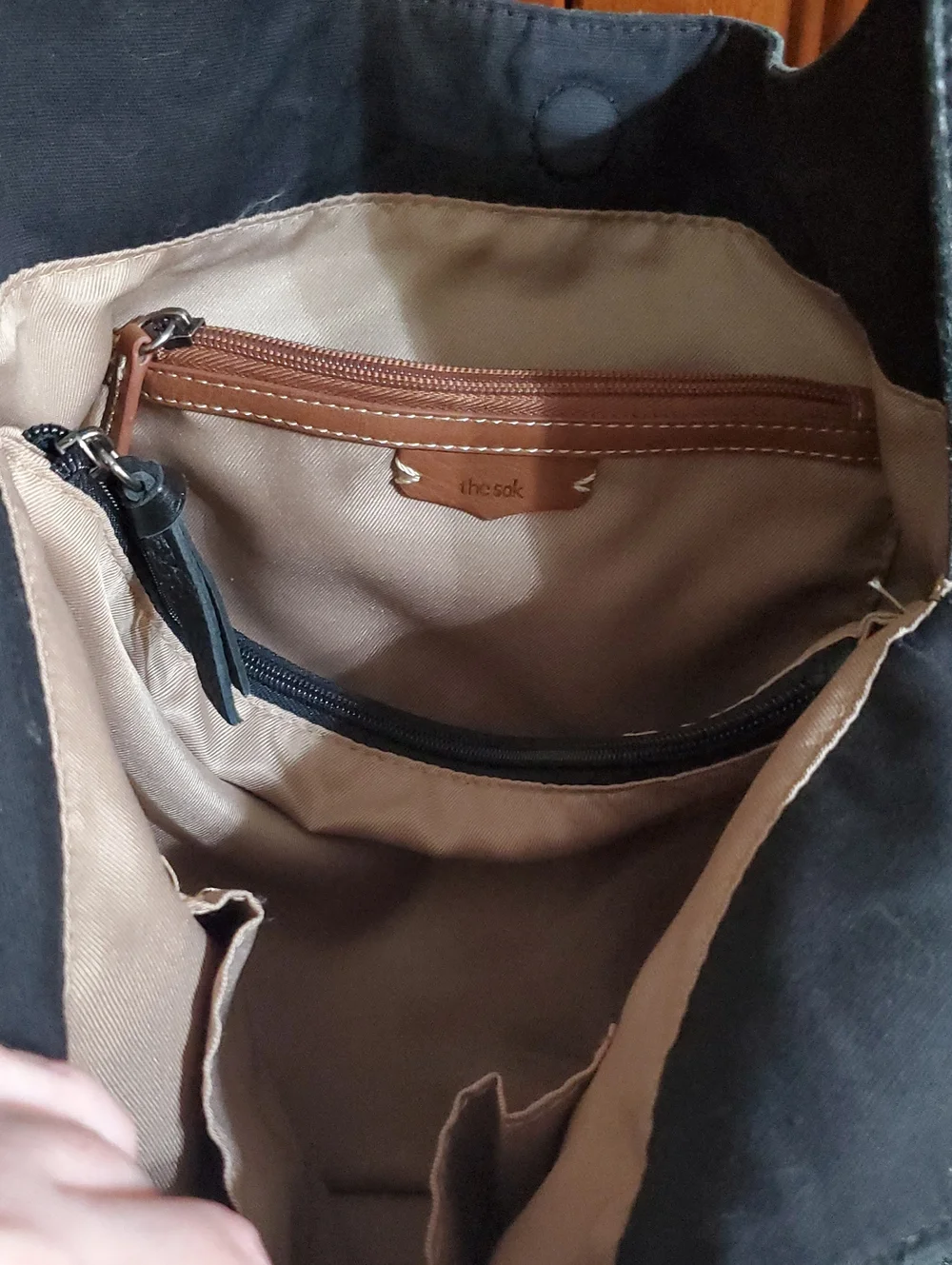 The Sak Black Leather Hobo Bag